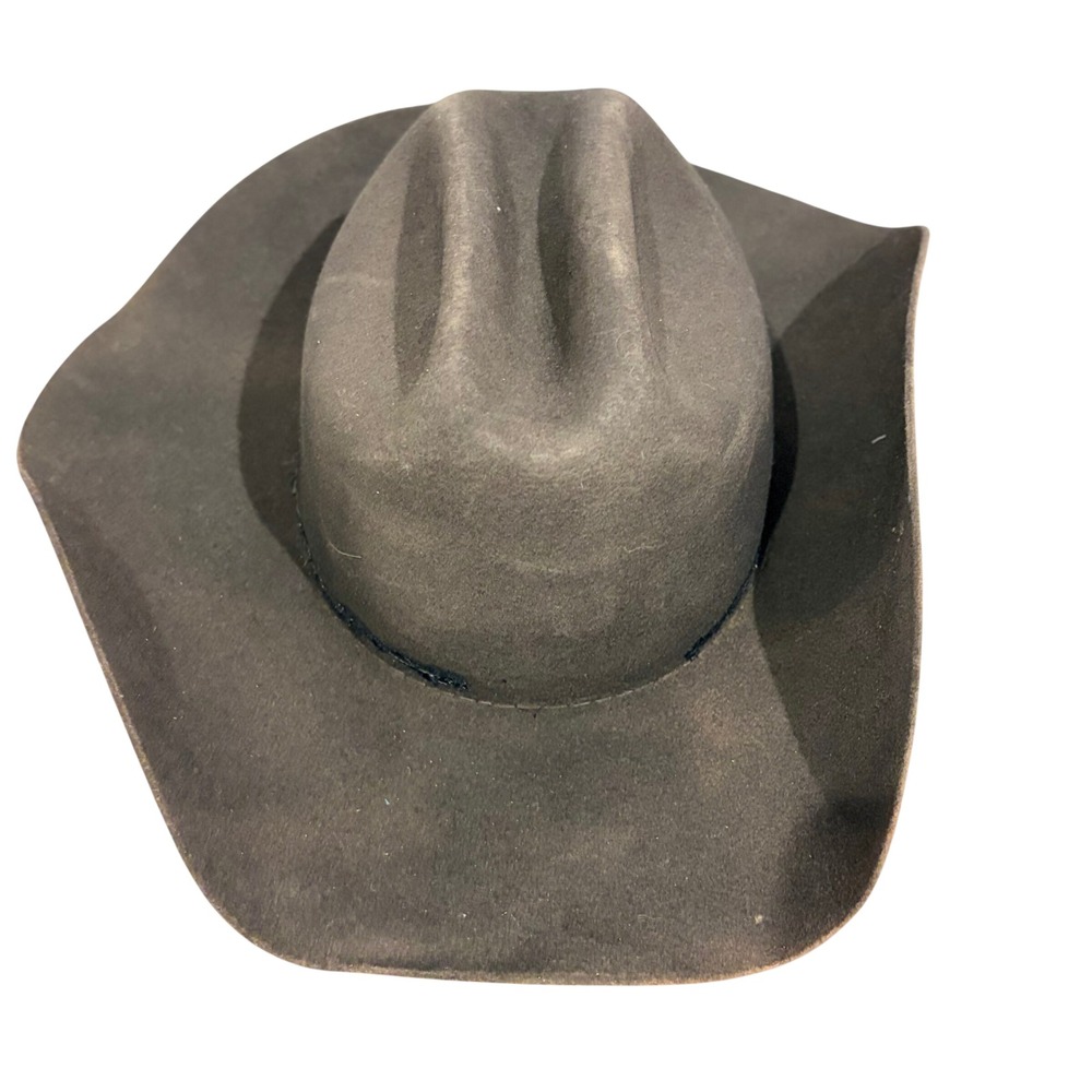 Justin Milano Hat Co XX 100% Wool Cowboy Hat Charcoal Gray Western Size 7 3/8